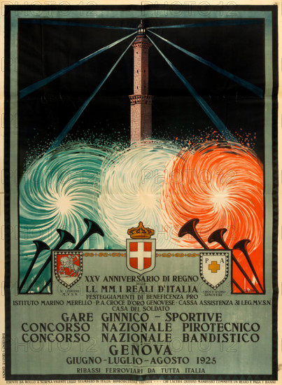 Concorso Nazionale Pirotecnico e Bandistico, Genova, 1925. Creator: Trematore, Severino (1895-1940).