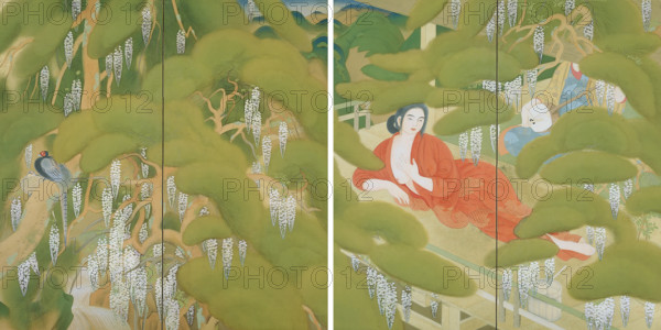 Serving Girl in a Spa, 1918. Creator: Tsuchida, Bakusen (1887-1936).