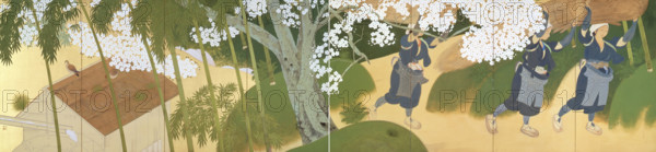 Oharame, Women from Ohara carrying firewood, 1915. Creator: Tsuchida, Bakusen (1887-1936).