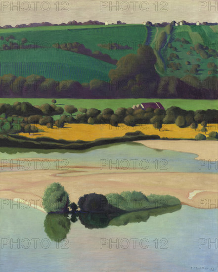 One evening on the Loire, 1923. Creator: Vallotton, Felix Edouard (1865-1925).