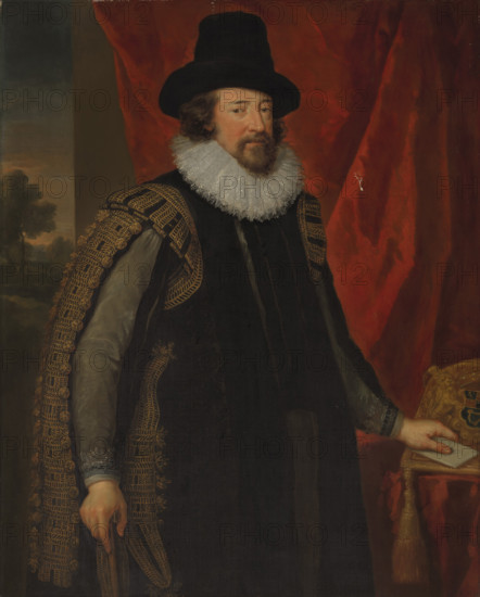 Portrait of Francis Bacon (1561-1626). Creator: Vanderbank, John (1694-1739).