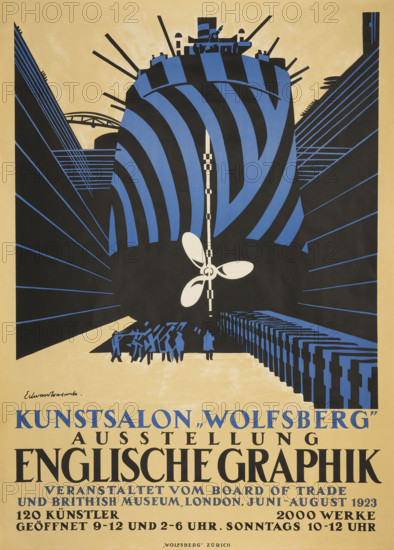 English graphic at the Kunstsalon Wolfsberg, 1923. Creator: Wadsworth, Edward Alexander (1889-1949).