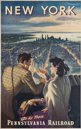 New York. Pennsylvania Railroad. Creator: Wood, Harley (active 1930s-1950s).