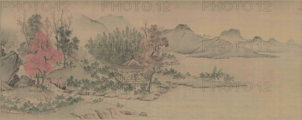 Tao Qian Admiring Chrysanthemums, 11th century. Creator: Zhao Lingrang (ca. 1070-after 1100).