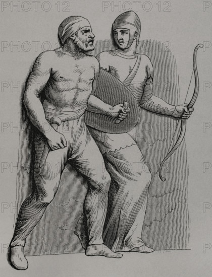 Germanic and Gaul auxiliaries, 1877. Creator: Unknown.