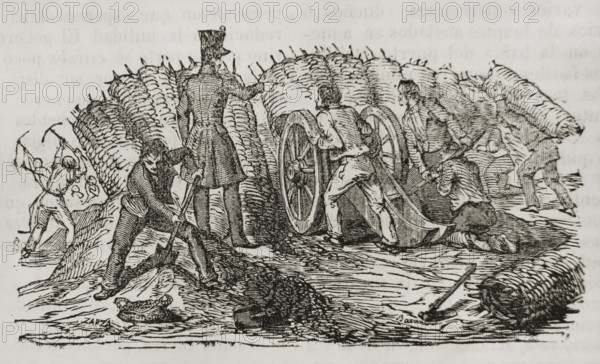 First Carlist War, (1833-1840): Action at Vargas, November 3, 1833, (1842).  Creator: Unknown.