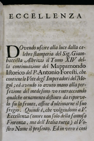 Mappamondo Istorico, Volume VIII, Mughal Empire, 1733.  Creator: Antonio Foresti.