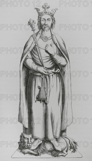 Charles the Simple, (879-929), King of West France, (898-922), 16th century (1878).  Creator: Unknown.