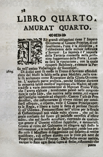Mappamondo Istorico, Volume VI, Part II: Life of the Ottoman Emperors, 1722.  Creator: Antonio Foresti.