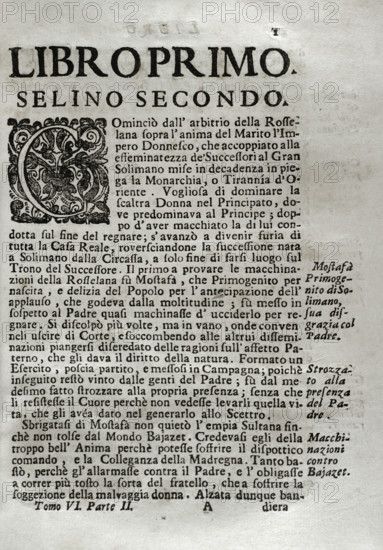Mappamondo Istorico, Volume VI, Part II: Life of the Ottoman Emperors, 1722.  Creator: Antonio Foresti.