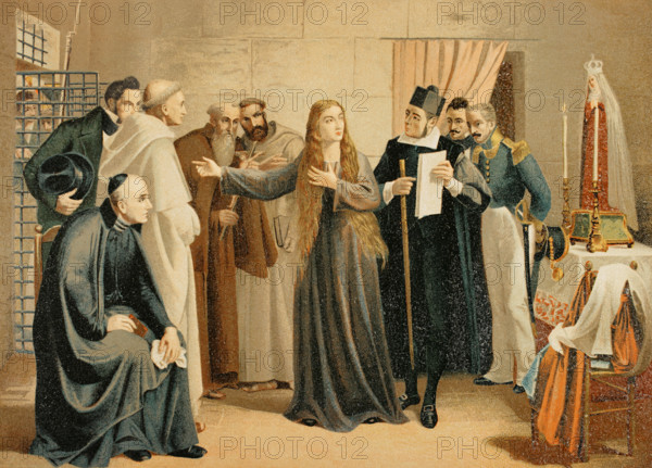 Mariana Pineda departs for the scaffold, 1862, (1892).  Creator: Unknown.