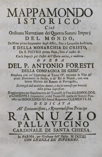 Mappamondo Istorico, 1711.  Creator: Antonio Foresti.