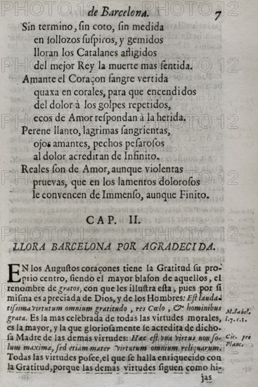Official days of mourning in the city of Barcelona for the death of Charles II of Spain, 1701. Creator: Josep Rocaberti.