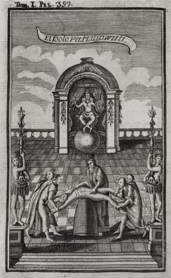 Idol Vitzliputzli (Huitzilopochtli), Mexican idol. 1771. Creator: Unknown.