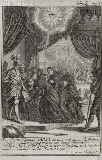 'Father Sailly and his Companions receiving the Authentic Letters of the Mission..., 1748.  Creator: Unknown.