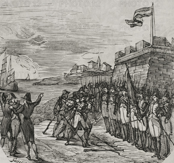 Surrender of San Sebastián, War of Roussillon, (1793-1795), 1794, (1851). Creator: Unknown.