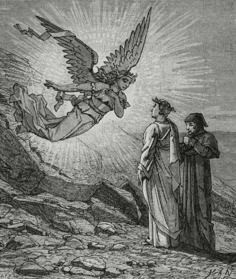 The Divine Comedy, (1307-1321): Purgatory, 1888.  Creator: Jean Edouard Dargent.