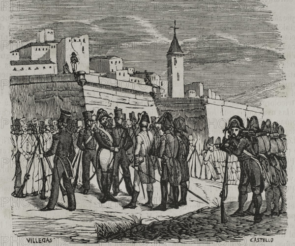 Surrender of the Spanish garrison of the Fort de Bellegarde on 17 September 1794 (1851). Creator: Unknown.