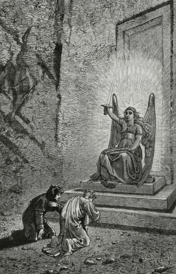 The Divine Comedy, (1307-1321): Purgatory, 1888.  Creator: Jean Edouard Dargent.