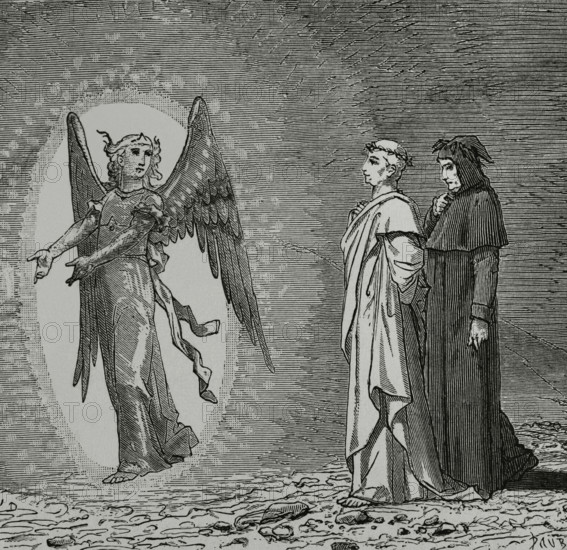 The Divine Comedy, (1307-1321): Purgatory, 1888.  Creator: Jean Edouard Dargent.