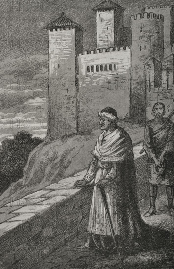 Pope Luna in the castle of Peniscola...in 1411 until his death..., 1890. Creator: Unknown.