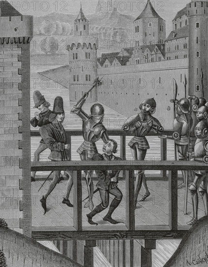 Assassination of John the Fearless, (1371-1419), Duke of Burgundy...on 10 September, 1419, (1878).  Creator: Unknown.