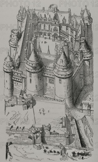 Castle of Pierrefonds, dated 1397, France. 1877.  Creator: Unknown.