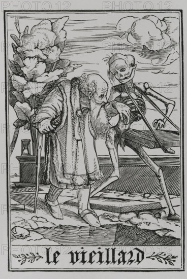 The Old Man from "The Dance of Death", 1538, (1877).  Creator: Unknown.