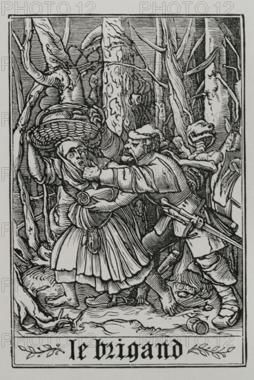 The Bandit from "The Dance of Death", 1547, (1877). Creator: Unknown.