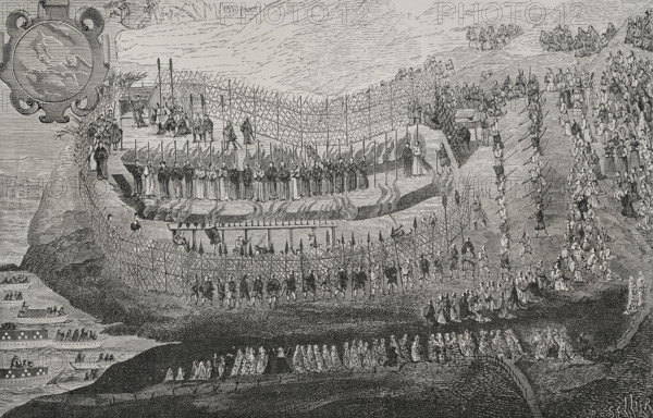 The Great Martyrdom of Nagasaki , (September 10, 1622), Japan, 1877.  Creator: Unknown.