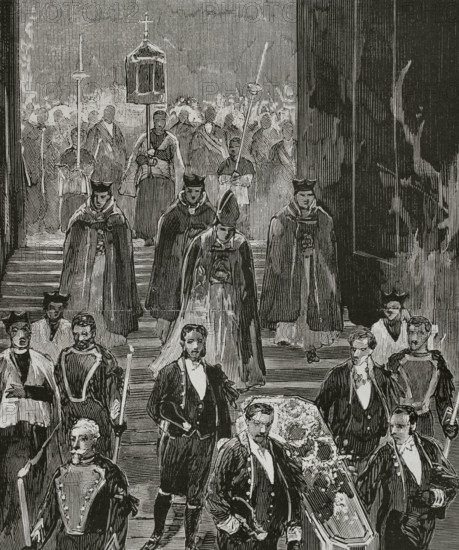 Burial of Maria Christina of the Two Sicilies, (1806-1878), 30 August 1878 (1878).  Creator: Unknown.