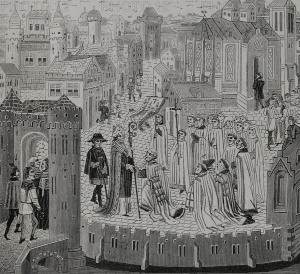 Solemn reception of a bishop, 1446-48, (1877).  Creator: Unknown.