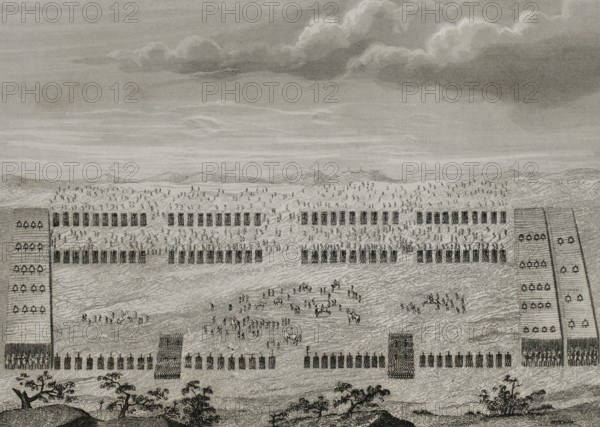 An army during the Roman conquest of the Iberian Peninsula, 1852. Creator: Unknown.
