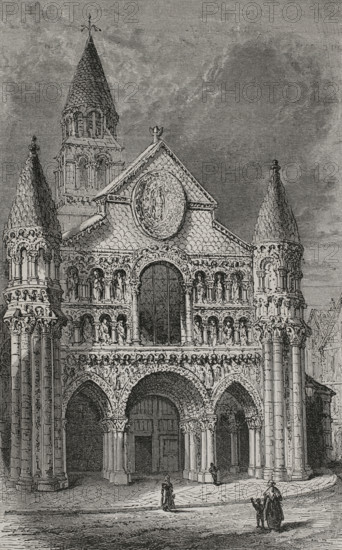 Notre-Dame-la-Grande Church, Poitiers, France, 1877.  Creator: Unknown.