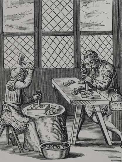 Thimble maker, 16th century, (1878).  Creator: Unknown.