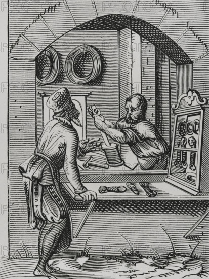 Wire worker, 16th century, (1878).  Creator: Unknown.