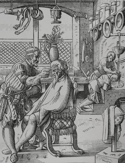 The Barber, 16th century, (1878).  Creator: Unknown.