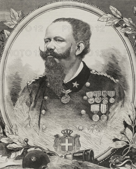 Victor Emmanuel II of Italy, (1820-1878), Sardinia, (1849-1861) and Italy, (1861-1878), 1878. Creator: Bernardo Rico.
