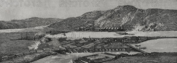 Panoramic view of Port Arthur, China, 1898. Creator: Tomás Carlos Capuz.