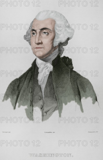 George Washington, (1732-1799), First president of the United States, (1789-1797)..., 1837 (1850). Creator: Emile Louis Vernier.