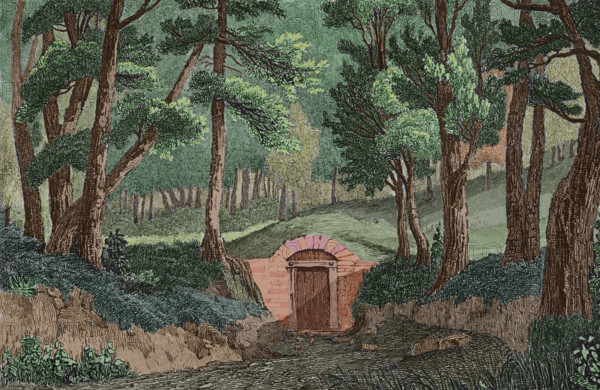 George Washington's tomb, Mount Vernon, Virginia, 1837, (1850).  Creator: Victor-Marie-Felix Danvin.