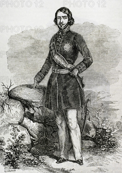 Carlos Luis of Bourbon and Braganza, (1818-1861), Count of Montemolin, 1853.   Creators: Eusebio Zarza, Coderch.