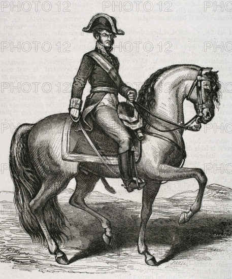 Luis Lacy Gautier, (1775-1817), Spanish general who stood out for his actions in..., 1853.  Creators: Eusebio Zarza, Tomás Carlos Capuz.