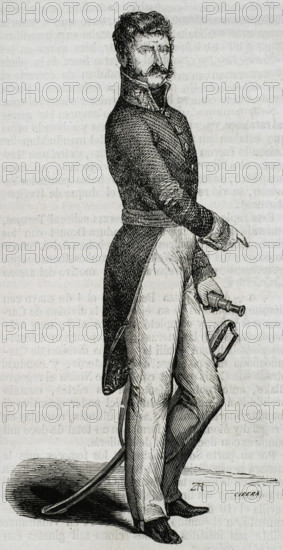 Juan Martín Díez, known as El Empecinado, (Castrillo de Duero, 1775-Roa, 1825), Leader..., 1853. Creator: Ildefonso Cibera.