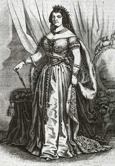 Maria Cristina das Duas Sicílias, (1806-1878), 1853.  Creator: Unknown.