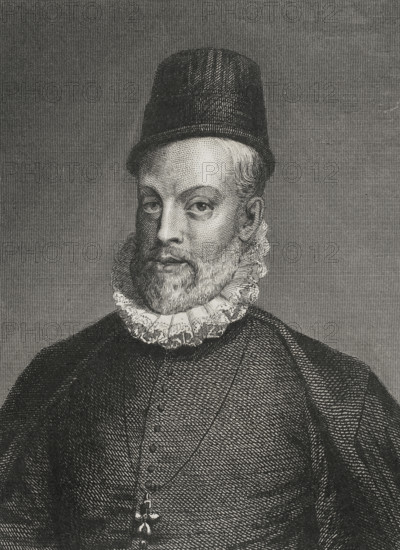 Philip II, (1527-1598), King of Spain (1556-1598), 1856.  Creator: Charles Geoffroy.
