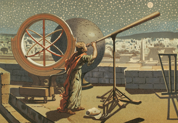 Hipparchus at the Alexandria Observatory, 1882.  Creator: Joan Planella i Rodriguez.