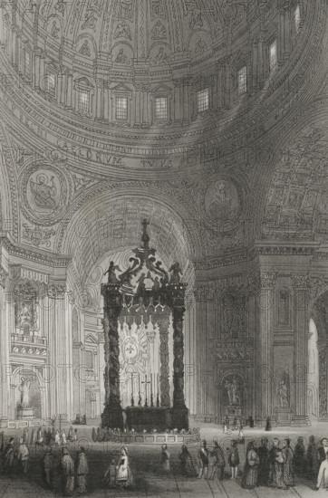 St. Peter's Basilica, Vatican City, Rome, 1856. Creator: Unknown.