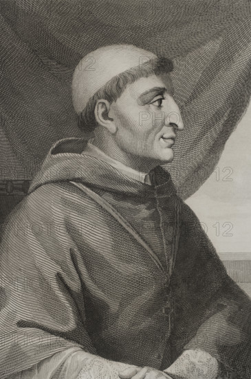 Francisco Ximénez de Cisneros, known as Cardinal Cisneros, (1436-1517), 1853.  Creator: Antonio Roca Sallent.