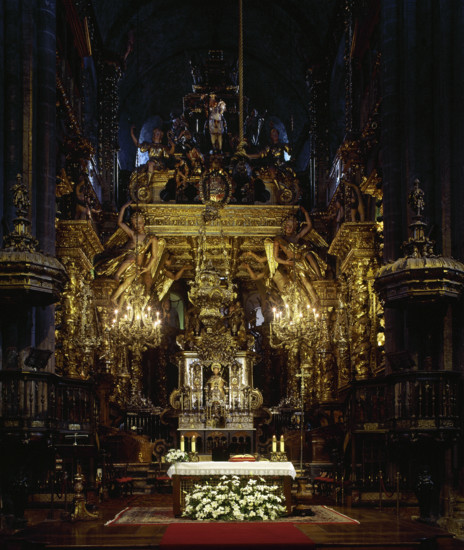Main Chapel, Cathedral of Santiago, Santiago de Compostela, Galicia, Spain, 2008.  Creator: LTL.